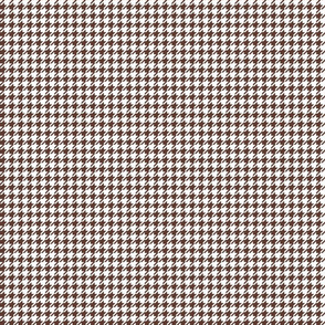 Tiny Brown and White Houndstooth - Small Scale