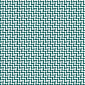 Tiny Emerald Green and White Houndstooth - Small Scale