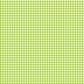 Tiny Lime Green and White Houndstooth - Small Scale