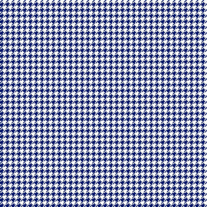 Tiny Navy Blue and White Houndstooth - Small Scale