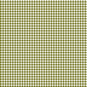 Tiny Olive Green and White Houndstooth - Small Scale