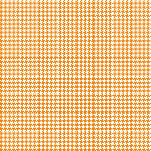 Tiny Orange and White Houndstooth - Small Scale