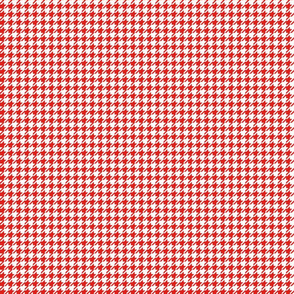 Tiny Red and White Houndstooth - Small Scale