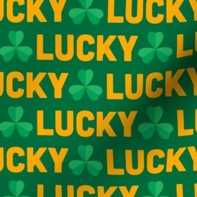 St Patrick's Day Lucky, Luck, Shamrock ,Gold and Green, Four Leaf Clover