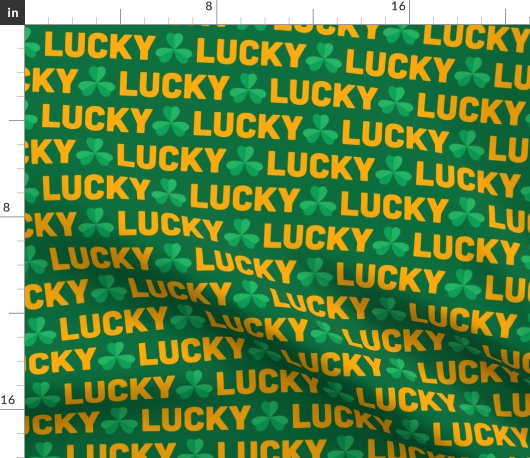 St Patrick's Day Lucky, Luck, Shamrock ,Gold and Green, Four Leaf Clover