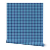 Texas bluebonnet tartan, 1" bright