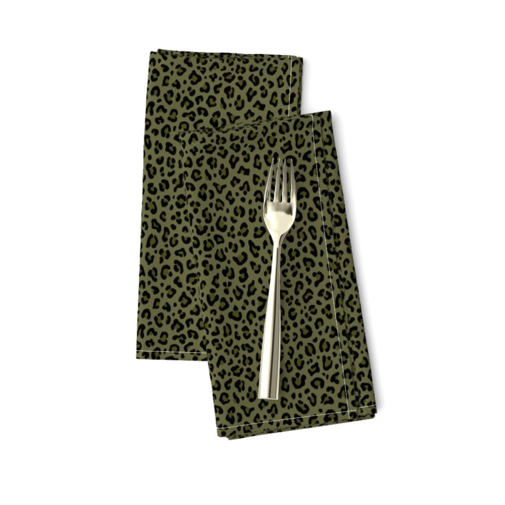 ★ CAMO LEOPARD - LEOPARD PRINT in OLIVE GREEN ★ Tiny Scale / Collection : Leopard spots – Punk Rock Animal Print