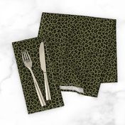 ★ CAMO LEOPARD - LEOPARD PRINT in OLIVE GREEN ★ Tiny Scale / Collection : Leopard spots – Punk Rock Animal Print