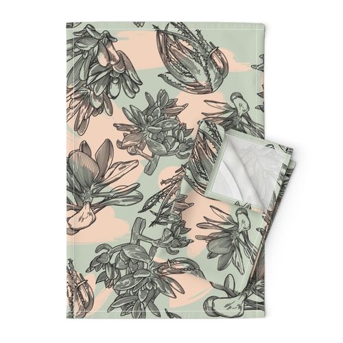 Retro 50s Succulent Pattern