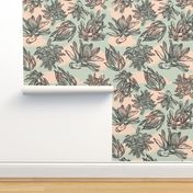 Retro 50s Succulent Pattern