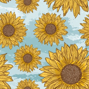 Bright and Sunny Sunflower Pattern