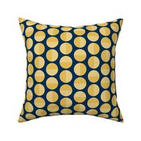 mid century goldenrod circles on midnight