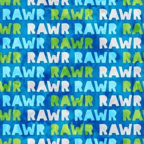 RAWR - Dinosaur - blue - dino - LAD19 