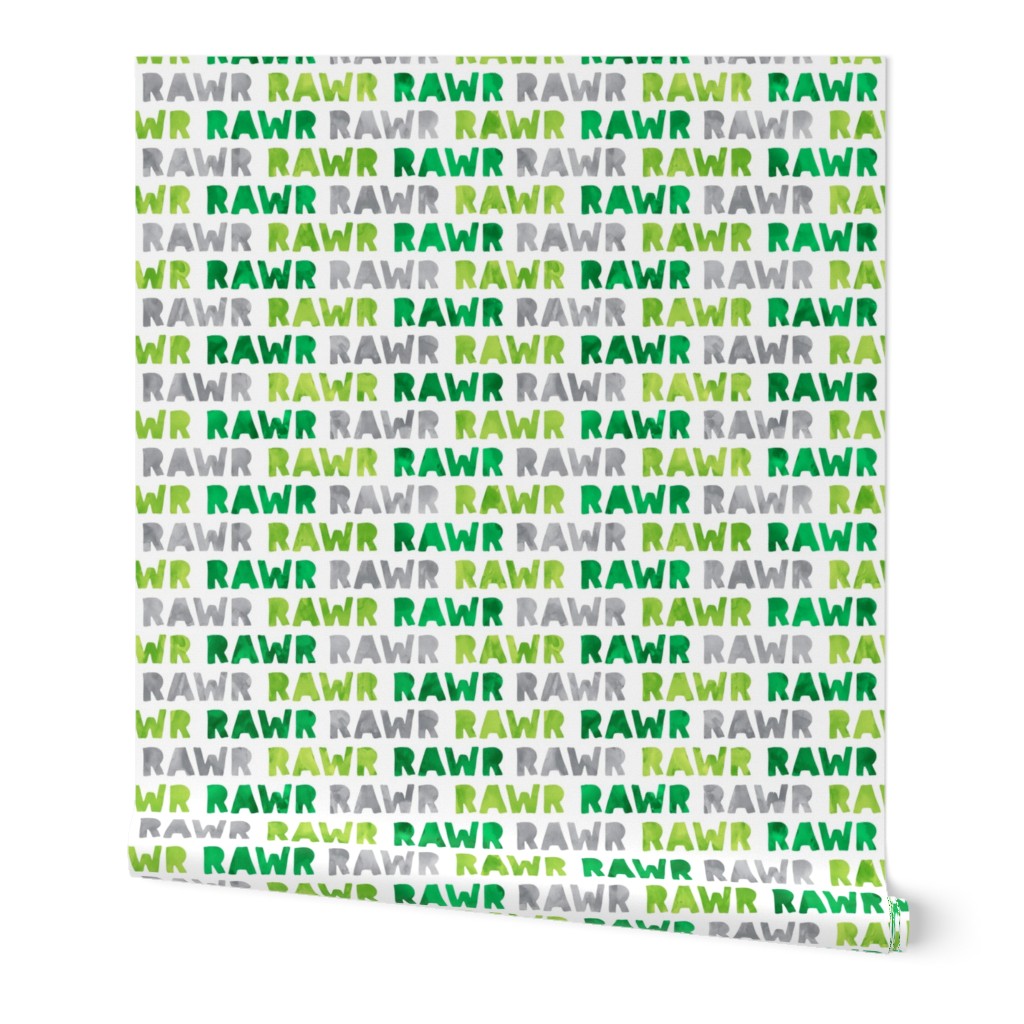 RAWR - Dinosaur - green and grey - LAD19 