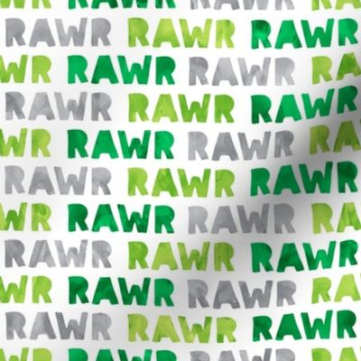 RAWR - Dinosaur - green and grey - LAD19 