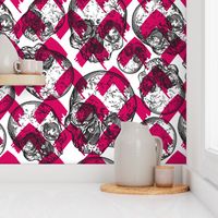 Cute Emo Punk Skull Pattern