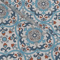 Medieval tile blue