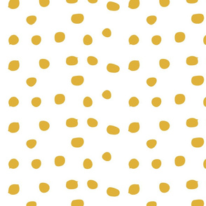 Cute Polka Dots White and Yellow