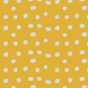 Cute Polka Dots Yellow  and Grey