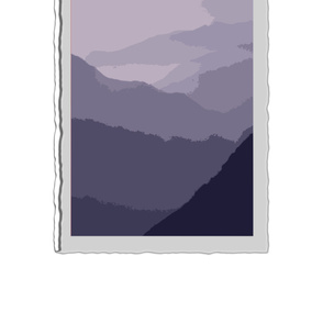 Fog Mountain Window Shade or Wall Hanging