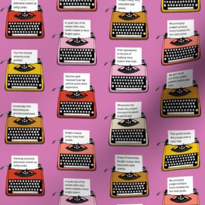 Pangram Typewriters* (Pink Liza)