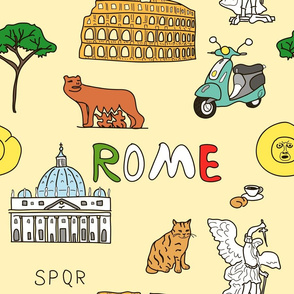 rome pattern in color