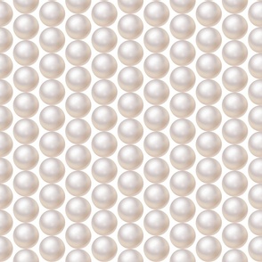 White pearls 3D jewels wedding Fabric