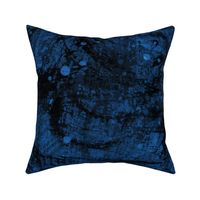 Abstract Lake loon navy blue dark painted watercolor medium scale