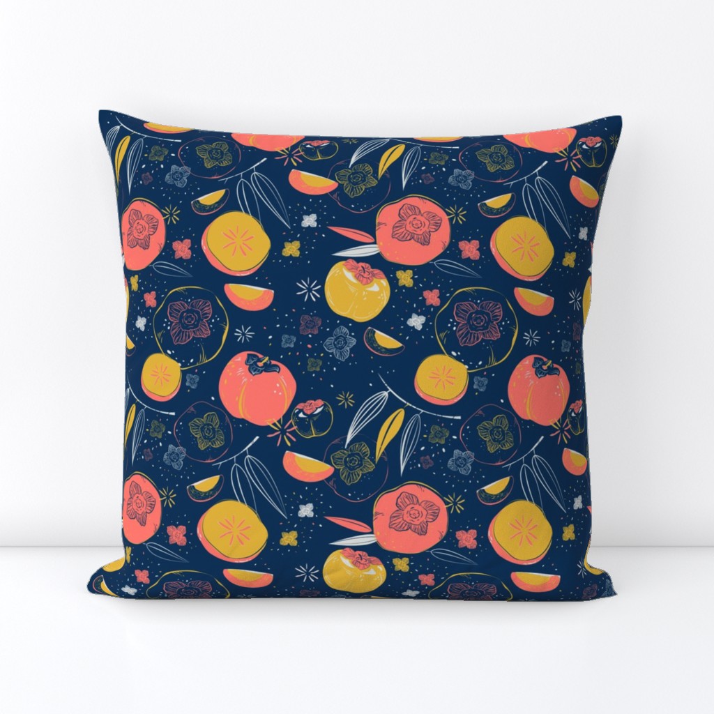 Persimmon fruits pattern