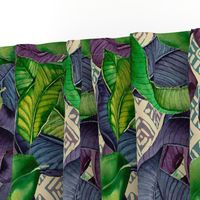 Banana Leave with Mudcloth