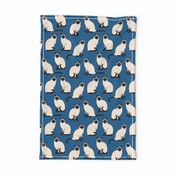 Siamese Cats sparse on dark blue