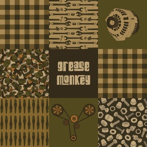 Camo grease monkey cheater quilt 6”