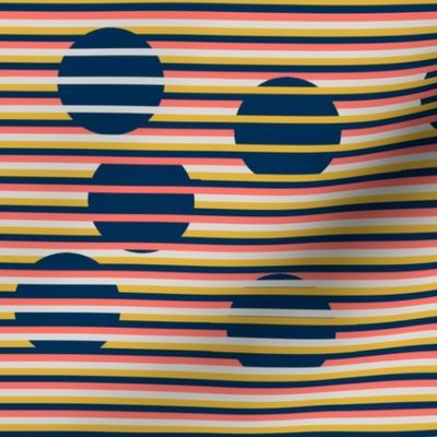 4 Color Optical Illusion Circles and Stripes by kedoki