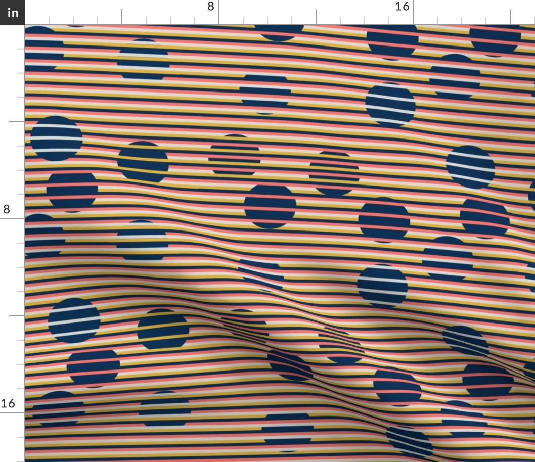 4 Color Optical Illusion Circles and Stripes by kedoki