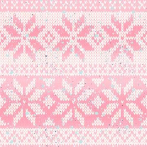 Pink Sweater knit Nordic star