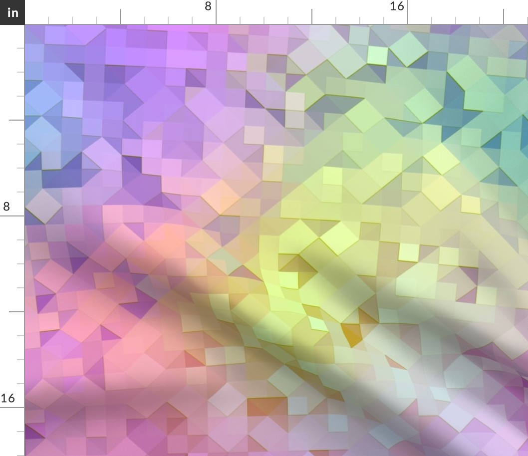 holographic rainbow diffraction mosaic Fabric | Spoonflower