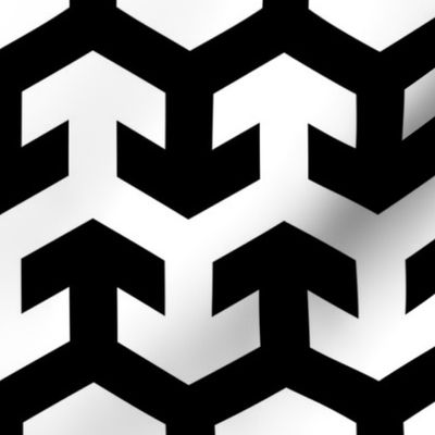 08441318 : arrow zigzag : black + white