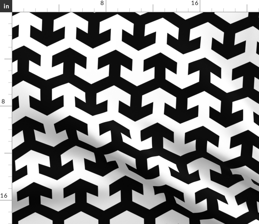 08441318 : arrow zigzag : black + white