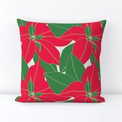 Hand Drawn Poinsettias, Bold Print