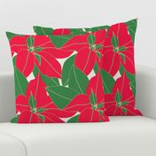 Hand Drawn Poinsettias, Bold Print