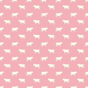 Cow pink background