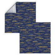 blue and gold pattern