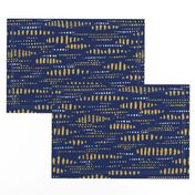 blue and gold pattern