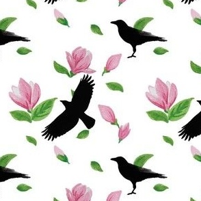 Tulip magnolia & Crows // small