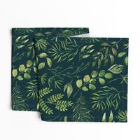 Jungle fern foliage green leaves with green Background