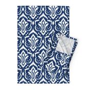 Ikat Damask - Midnight Navy