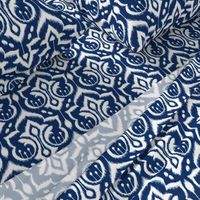 Ikat Damask - Midnight Navy