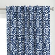 Ikat Damask - Midnight Navy