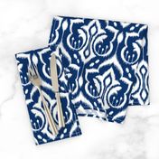 Ikat Damask - Midnight Navy