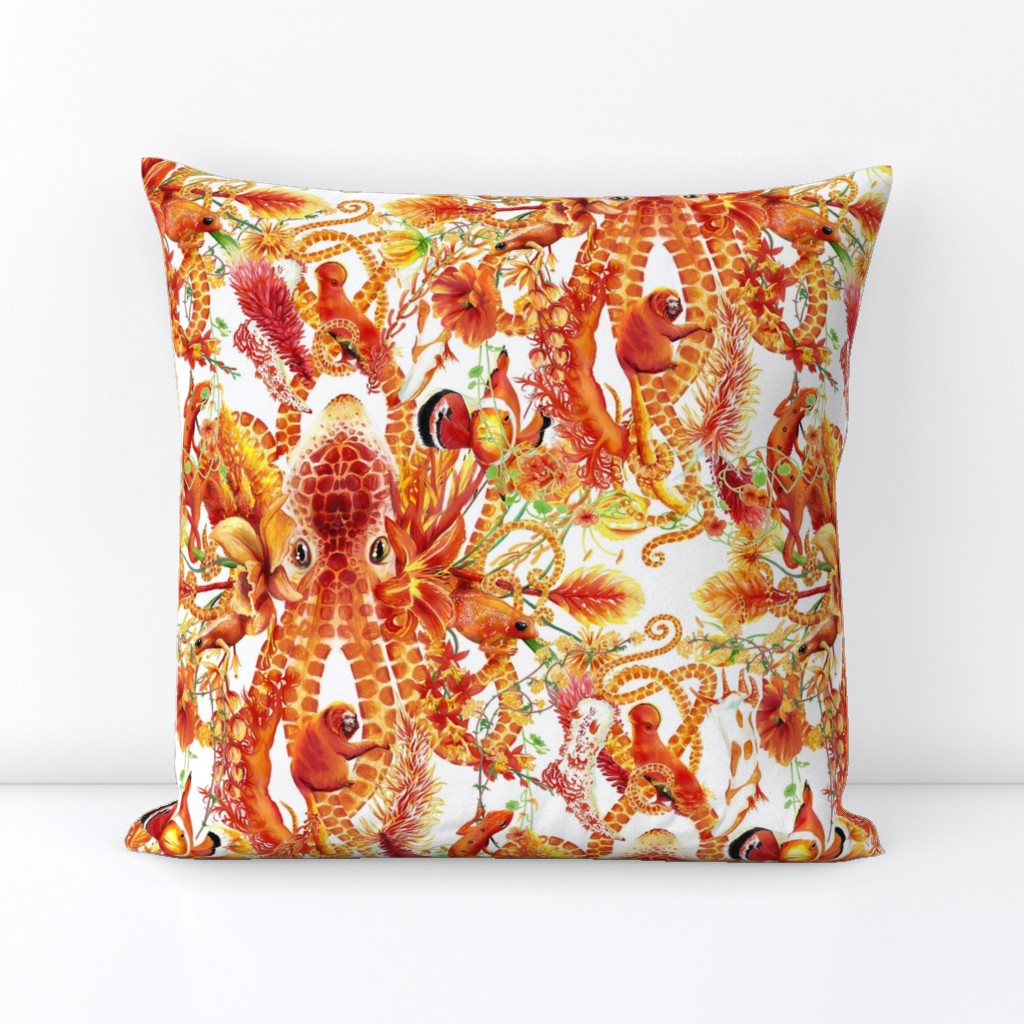 Tangerine Octopus Floral